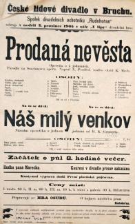 Plakát k divadelnímu představení souboru Rudohořan v Lomu