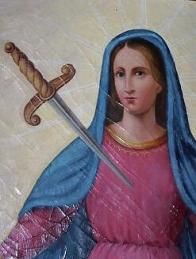 Obraz Panny Marie - Matky důvěry, který je v Jeníkově uctíván.