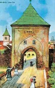 Jezerní brána, kudy se vyjíždělo z Mostu směrem na Chomutov, zanikla roku 1837