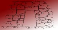 Starý Žeberk - velmi neobvyklá lichoběžníková branka s přečnělkově konstruovanými bočními stěnami a kamenným překladem spojovala kdysi předhradí s nádvořím. Skica zachycuje její stav na přelomu 19. a 20. století. Kresba Z. Hefnera podle A. Sedláčka 